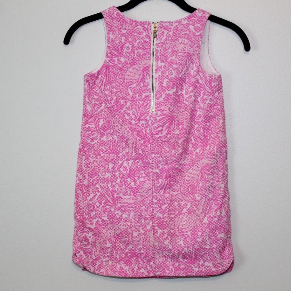 Lilly Pulitzer For Target Textured Shift Dress Pink Girl's Size 6 6X H13611 - Picture 5 of 11